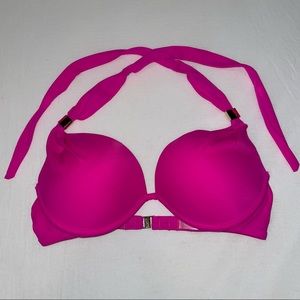 Victoria’s Secret Perfect Push-up halter top bikini - Hot Pink - 34C